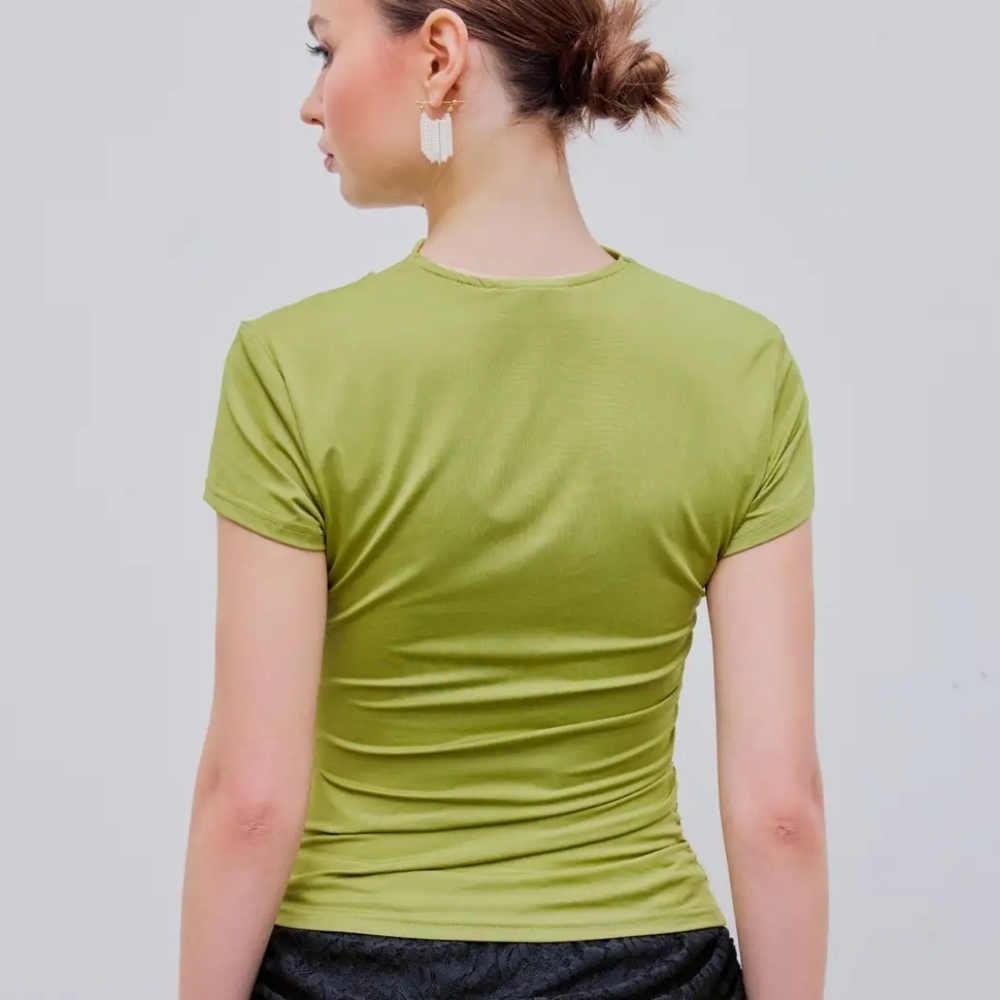Cider High Neck Ruched Top - Picture 4 of 6